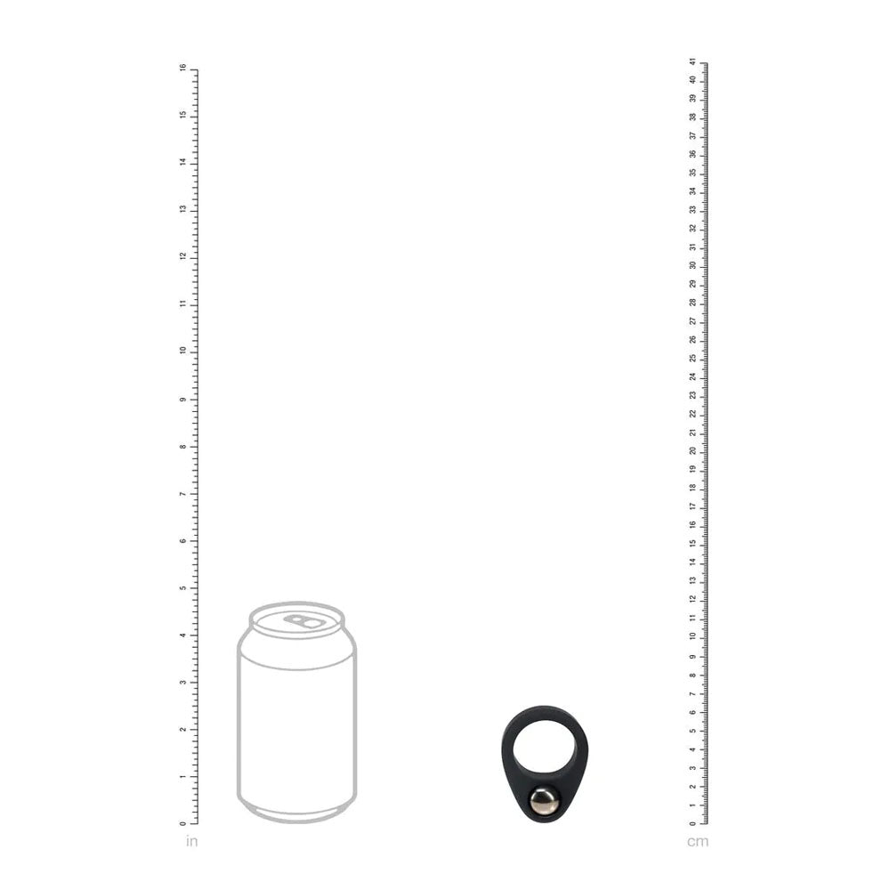 LEVELZ Single Weighted Ball Cock Ring - Black Weighted Cock Ring