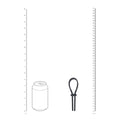LEVELZ Wide Adjustable Silicone Lasso Cock Ring - Black Adjustable Cock Ring
