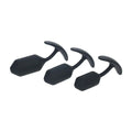 LEVELZ Silicone Weighted Anal Plug Training Set - Black Weighted Butt Plugs - Set of 3 Sizes