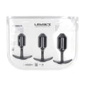 LEVELZ Silicone Weighted Anal Plug Training Set - Black Weighted Butt Plugs - Set of 3 Sizes