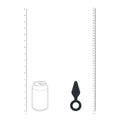 LEVELZ Silicone Anal Plug with Loop - Small - Black - Black Small Butt Plug