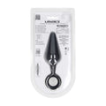 LEVELZ Silicone Anal Plug with Loop - Large - Black Large Butt Plug