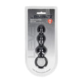 LEVELZ Beaded Silicone Anal Probe with Loop - Black 15.3 cm Beaded Anal Plug