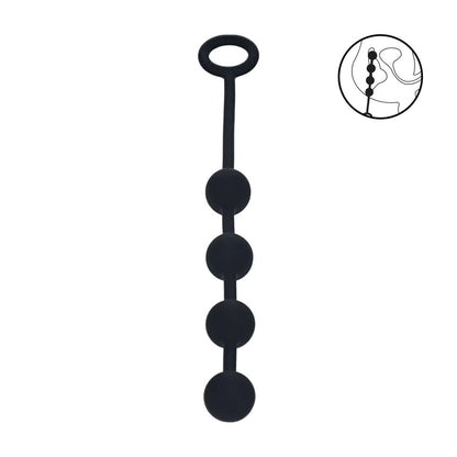 LEVELZ Round Silicone Anal Balls - S - 20mm - Black Small Anal Balls