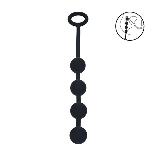 LEVELZ Round Silicone Anal Balls - S - 20mm - Black Small Anal Balls