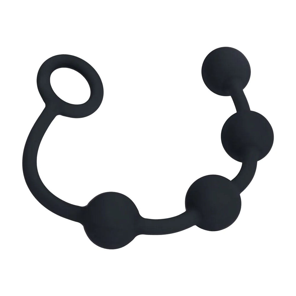 LEVELZ Round Silicone Anal Balls - S - 20mm - Black Small Anal Balls