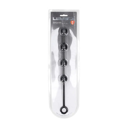 LEVELZ Round Silicone Anal Balls - M - 20mm - Black 32 cm Medium Anal Balls