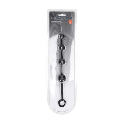 LEVELZ Curved Silicone Anal Beads - Black 29.5 cm Anal Beads