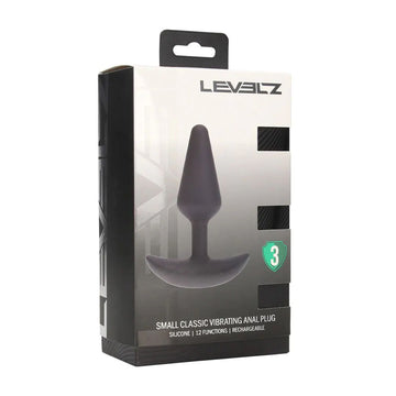 LEVELZ Classic Vibrating Silicone Anal Plug - Small - Black Small USB Rechargeable Butt Plug