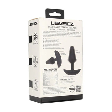 LEVELZ Classic Vibrating Silicone Anal Plug - Small - Black Small USB Rechargeable Butt Plug