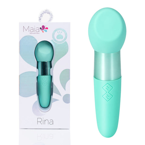Maia RINA - Teal - Teal 13.3 cm USB Rechargeable Vibrator - Image 1