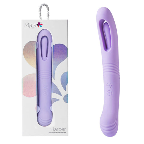 Maia HARPER - Purple 24.1 cm USB Rechargeable Vibrator - Image 1