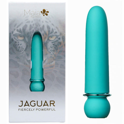 Maia JAGUAR - Blue - Blue 10.1 cm USB Rechargeable Bullet - Image 1