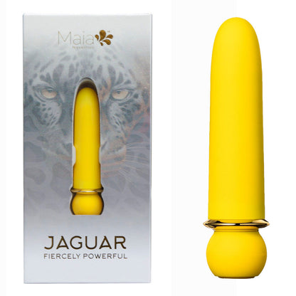 Yellow MAIA Jaguar product with packaging featuring a tiger design.