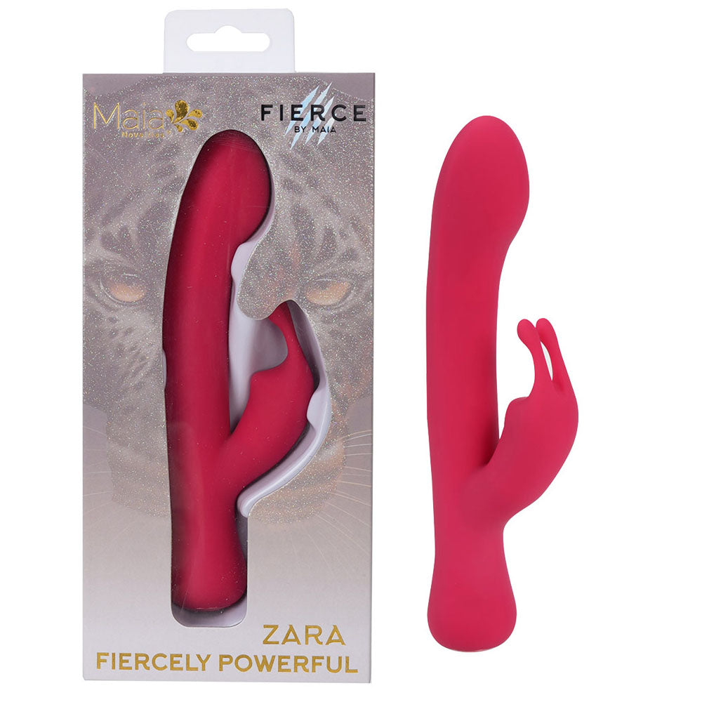 Maia ZARA 17.1 cm USB Rechargeable Rabbit Vibrator - Red