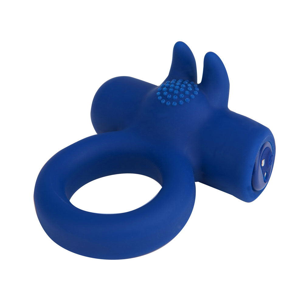 Maia HUXLEY - Blue USB Rechargeable Strong Vibrating Cock Ring
