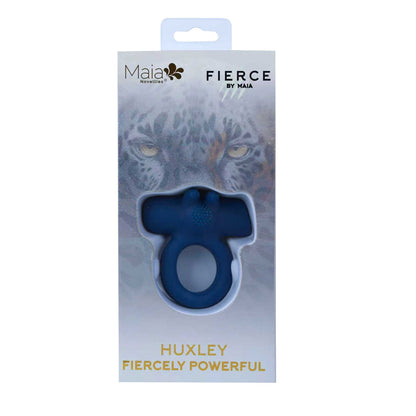 Maia HUXLEY - Blue USB Rechargeable Strong Vibrating Cock Ring