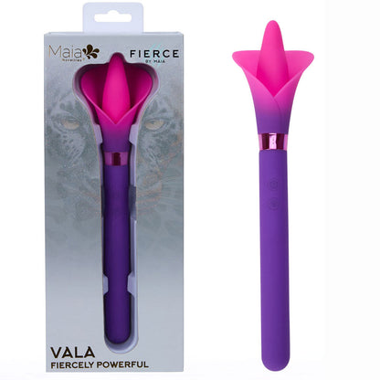 Maia VALA / 22.2 cm USB Rechargeable Flower Vibrator - Purple