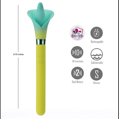 Maia VALA / 22.2 cm USB Rechargeable Flower Vibrator