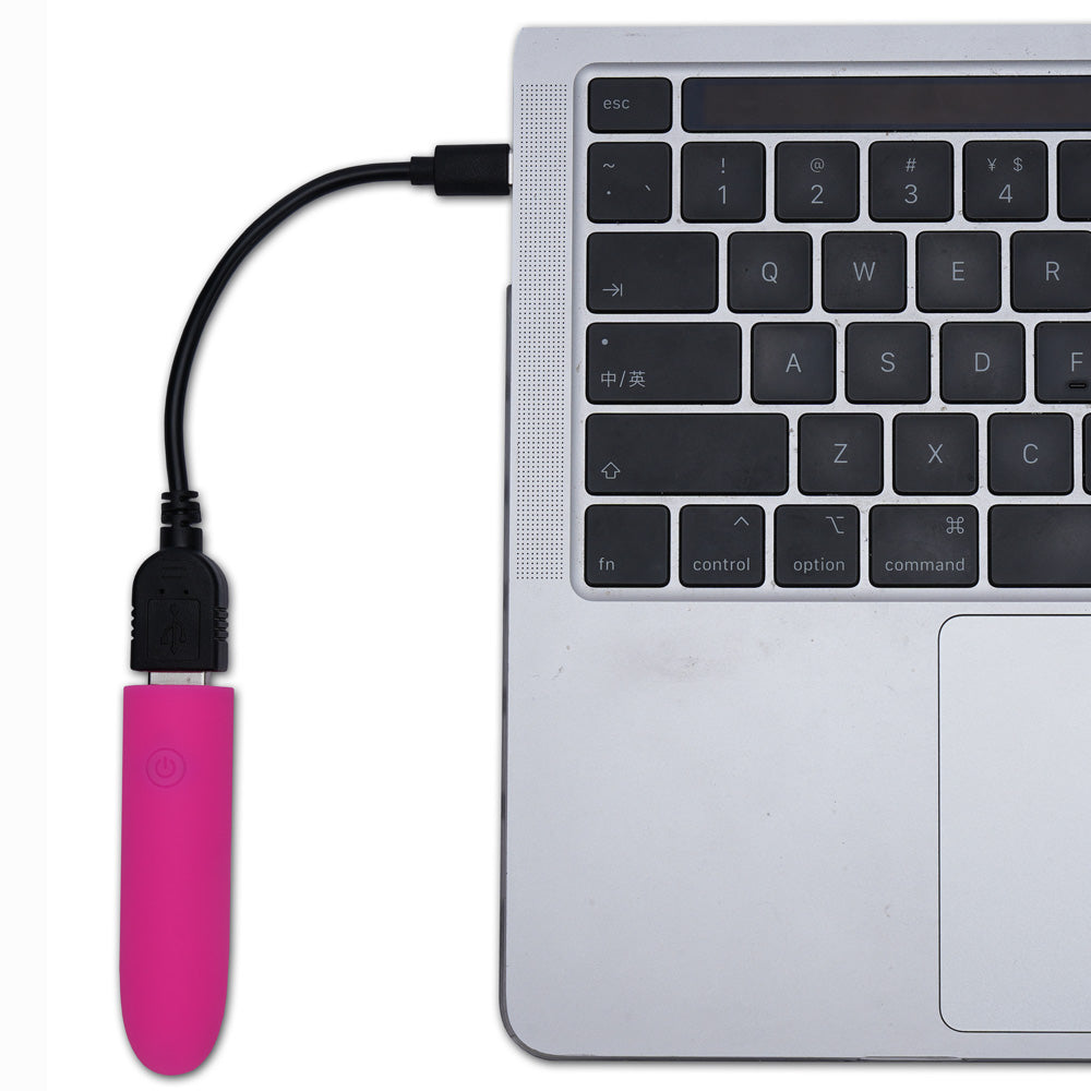 Maia VIBEDRIVE - Pink 10 cm USB Rechargeable Bullet with 16 GB Storage