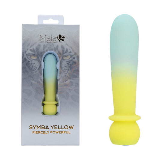 Maia SYMBA 10.8 cm USB Rechargeable Powerful Bullet. Studio photo of the green bullet on a white background, another angle.
