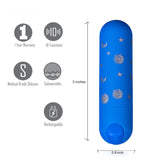 Maia Luna - Blue 7.6 cm USB Rechargeable Bullet - Image 1