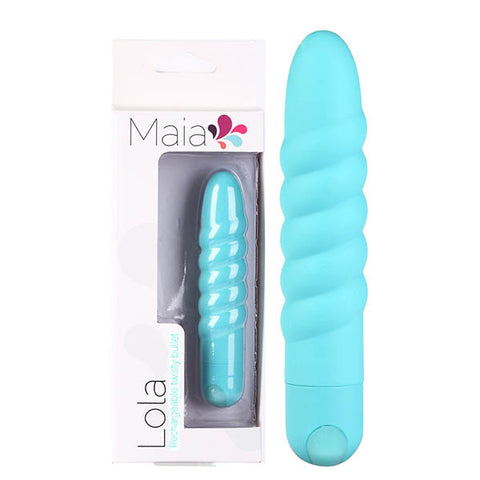 Maia Lola - Teal 11.5 cm USB Rechargeable Vibrator - Image 1