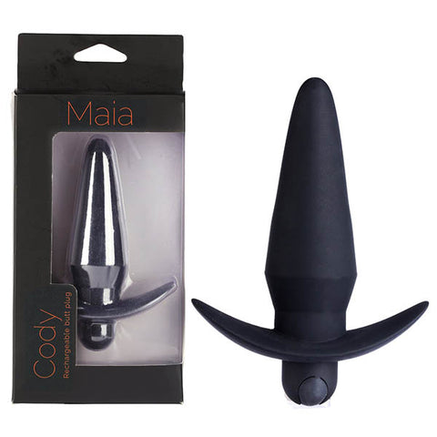 Maia Cody - Black 12.4 cm USB Rechargeable Butt Plug - Image 1