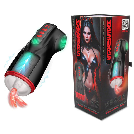 MASTURS Raven - Vibrating and Sucking Auto Stroker