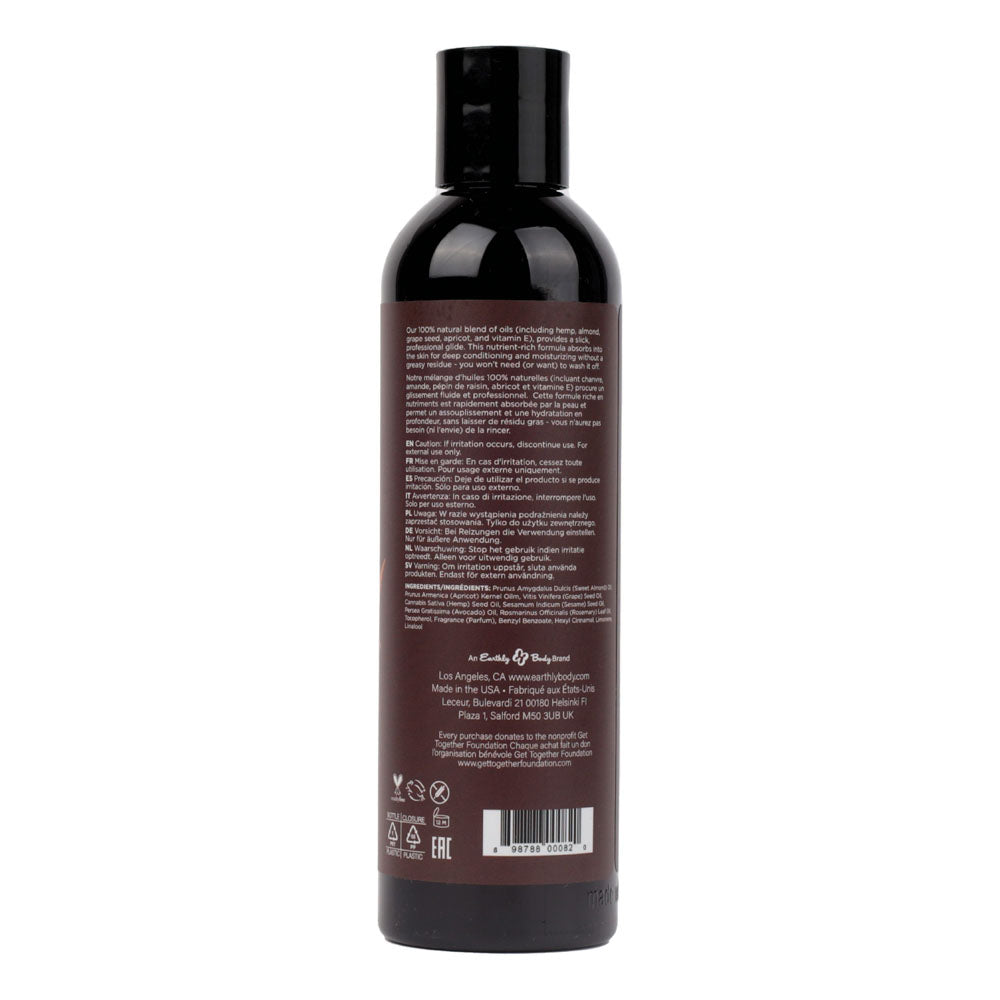Hemp Seed Massage & Body Oil - Dreamsicle Scented - 237 ml Bottle