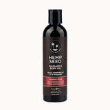 Hemp Seed Massage & Body Oil - Kashmir Musk (Brandy, Magnolia & Vanilla Musk) Scented - 237 ml - Image 1