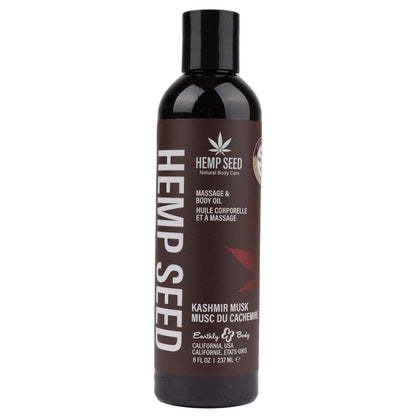 Hemp Seed Massage & Body Oil - Kashmir Musk Scented - 237 ml