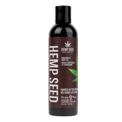 Hemp Seed Massage & Body Oil - Naked In The Woods Scented - 237