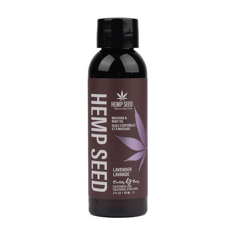 Hemp Seed Massage & Body Oil - Lavender Scented - 59 ml Bottle - Image 1