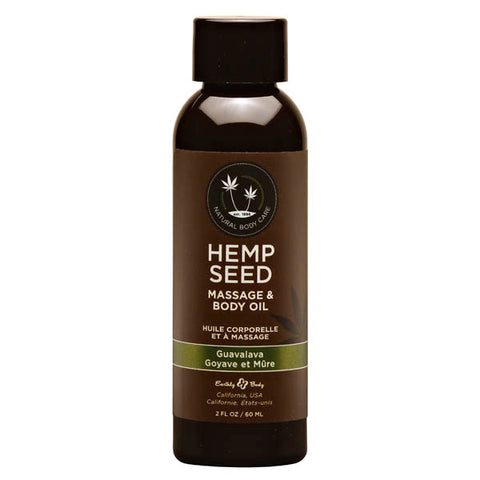 Hemp Seed Massage & Body Oil - Guavalava (Guava & Blackberry) Scented - 59 ml Bottle - Image 1