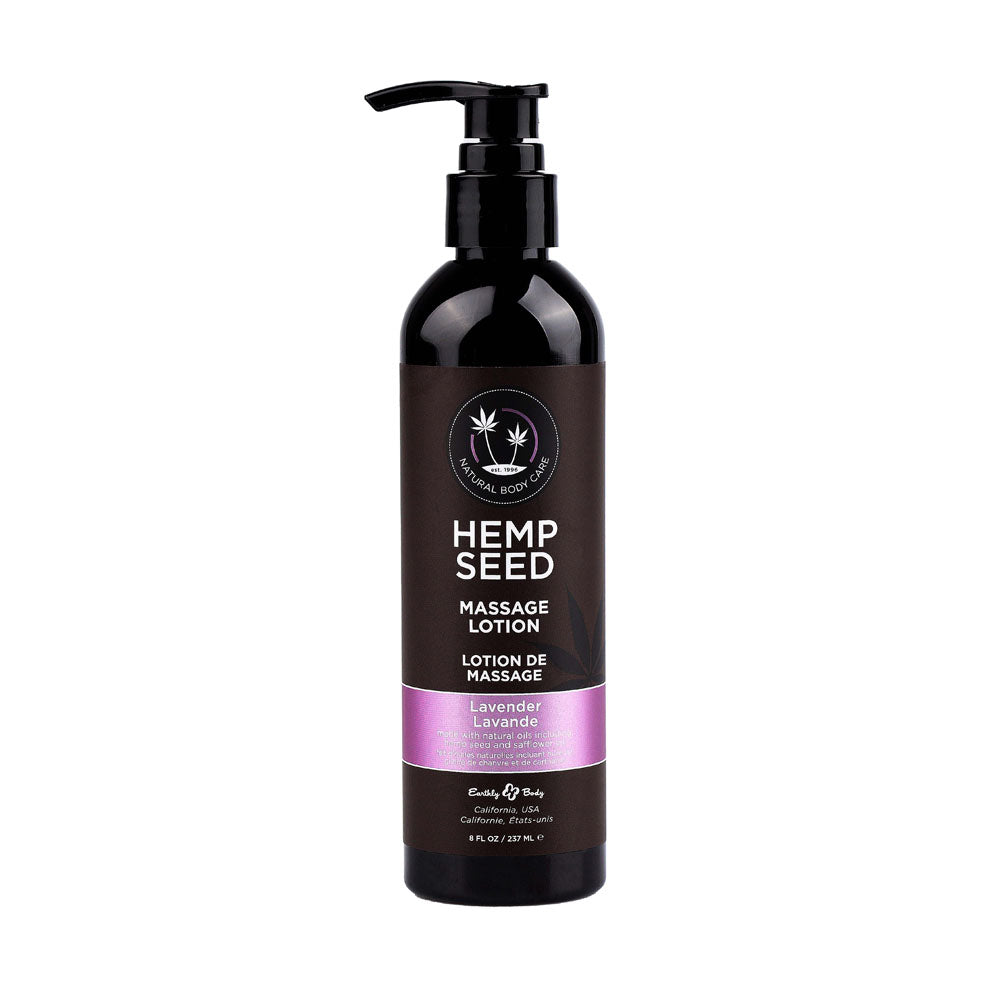 Hemp Seed Massage Lotion - Lavender Scented - 237 ml Bottle