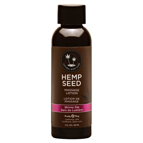 Hemp Seed Massage Lotion - Skinny Dip Scented - 59 ml Bottle