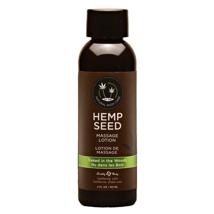 Hemp Seed Massage Lotion - Naked In The Woods (White Tea & Ginger) Scented - 59 ml Bottle