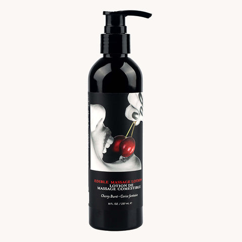 Edible Massage Lotion - Cherry - Cherry Flavoured Massage Lotion - 237 ml - Image 1