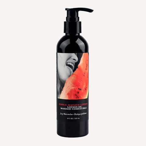 Edible Massage Lotion - Watermelon - Watermelon Flavoured Massage Lotion - 237 ml - Image 1