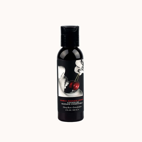 Edible Massage Lotion - Cherry - Cherry Flavoured Massage Lotion - 60 ml - Image 1