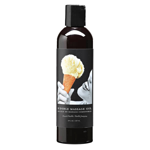 Edible Massage Oil - French Vanilla Flavoured - 237 ml Bottle - Image 1