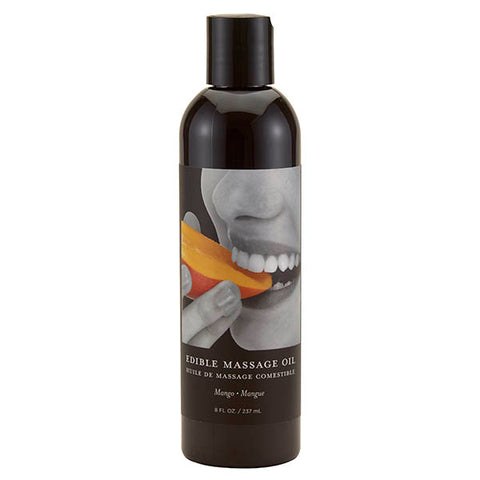 Edible Massage Oil - Mango Flavoured - 237 ml Bottle - Image 1