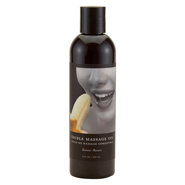 Edible Massage Oil - Banana Flavoured - 237 ml Bottle - Image 1