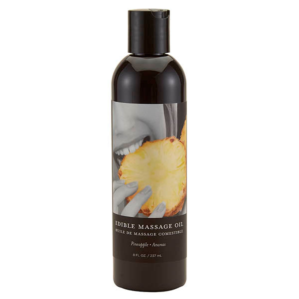 Edible Massage Oil - Pineapple Flavoured - 237 ml Bottle - Image 1