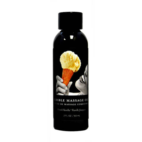 Edible Massage Oil - French Vanilla Flavoured - 59 ml Bottle - Image 1