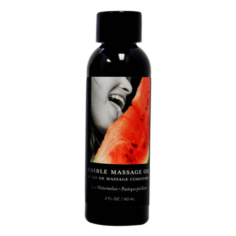 Edible Massage Oil - Juicy Watermelon Flavoured - 59 ml Bottle - Image 1