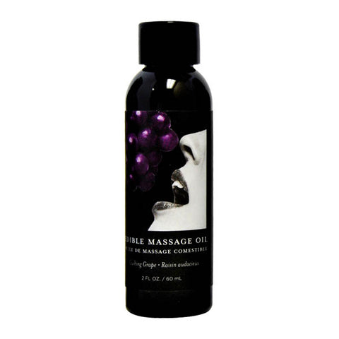 Edible Massage Oil - Gushing Grape Flavoured - 59 ml Bottle - Image 1