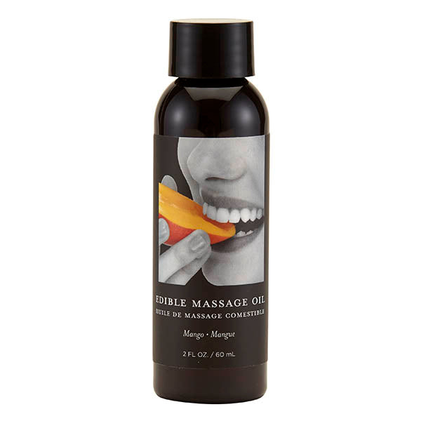 Edible Massage Oil - Mango Flavoured - 59 ml Bottle - Image 1