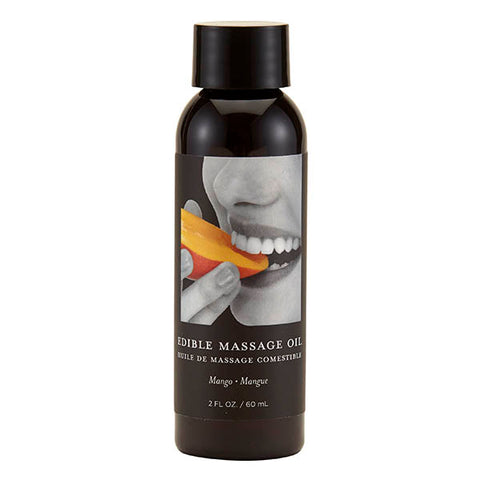 Edible Massage Oil - Mango Flavoured - 59 ml Bottle - Image 1